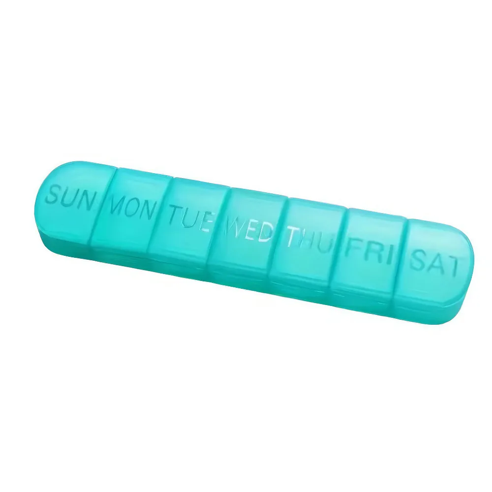 Woche Tablettenbox, blau